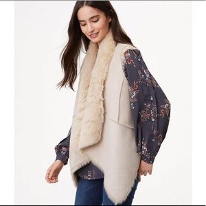 LOFT Reversible Faux Fur Vest